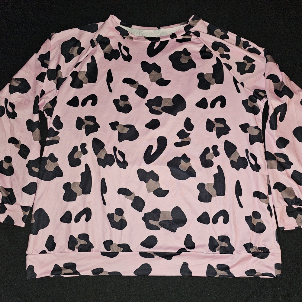Pink Leopard Print Women's Top